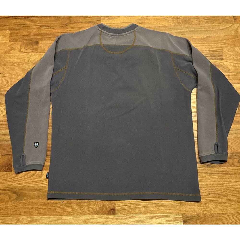 Vintage Alf Kuhl Thermal Waffle Knit Long Sleeve Shirt Pullover Mens XL - Picture 2 of 5